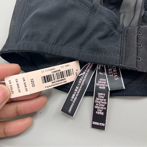 Victoria Secret sheer unlined strappy bra 32DD Nwt - Picture 6 of 7